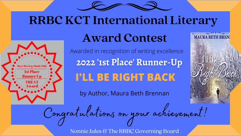 I'LL BE RIGHT BACK 2022 SILVER TREAT AWARD 1ST PLACE RUNNER-UP (1)